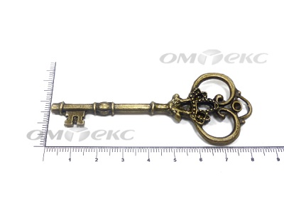 Декоративный элемент для творчества из металла "Ключ"8,5 см  - купить в Черкесске. Цена: 26.66 руб.