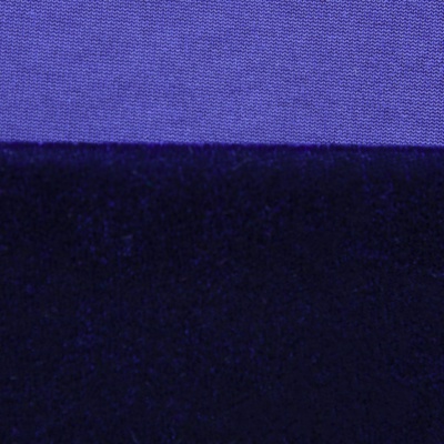 Бархат стрейч №14, 240 гр/м2, шир.160 см, (2,6 м/кг), цвет т.синий - купить в Черкесске. Цена 740.88 руб.