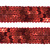 Тесьма с пайетками 3, шир. 20 мм/уп. 25+/-1 м, цвет красный - купить в Черкесске. Цена: 778.19 руб.