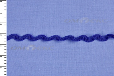 Тесьма плетеная "Вьюнчик"/синий - купить в Черкесске. Цена: 40.72 руб.