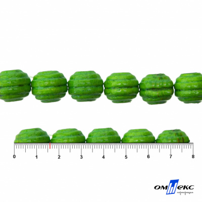 0309-Бусины деревянные "ОмТекс", 16 мм, упак.50+/-3шт, цв.019-зеленый - купить в Черкесске. Цена: 62.22 руб.