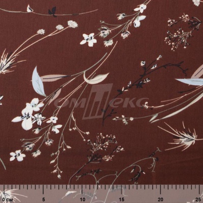 Плательная ткань "Фламенко" 2.2, 80 гр/м2, шир.150 см, принт растительный - купить в Черкесске. Цена 239.03 руб.