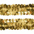 Тесьма с пайетками D16, шир. 30 мм/уп. 25+/-1 м, цвет золото - купить в Черкесске. Цена: 1 087.39 руб.