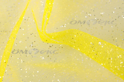 Сетка Глиттер, 40 гр/м2, шир.160см, цвет жёлтый - купить в Черкесске. Цена 163.01 руб.
