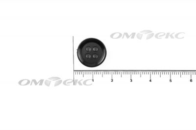 51400/15 мм (4 пр) черные пуговицы - купить в Черкесске. Цена: 0.67 руб.