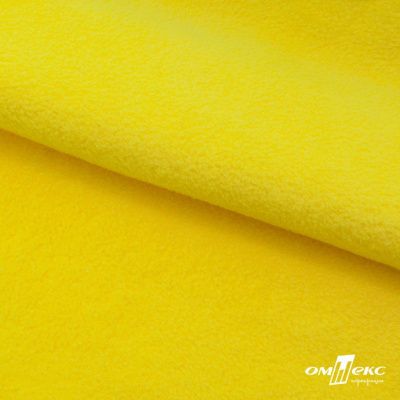 Флис DTY 14-0760, 240 г/м2, шир. 150 см, цвет яркий желтый - купить в Черкесске. Цена 640.46 руб.