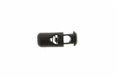 8108 Фиксатор пластиковый "Бочонок", 20х8 мм, цвет чёрный - купить в Черкесске. Цена: 1.31 руб.