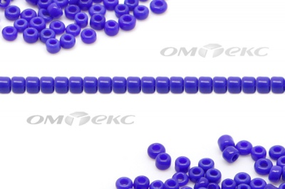 Бисер (ОS) 11/0 ( упак.100 гр) цв.48 - синий - купить в Черкесске. Цена: 48 руб.