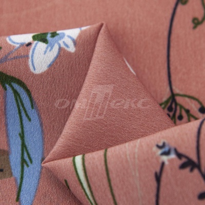 Плательная ткань "Фламенко" 2.1, 80 гр/м2, шир.150 см, принт растительный - купить в Черкесске. Цена 311.05 руб.