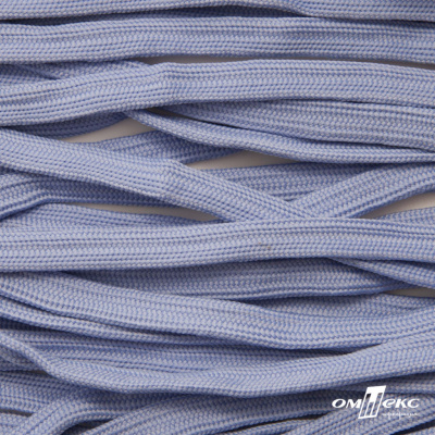 Шнур плетеный (плоский) d-12 мм, (уп.90+/-1м), 100% полиэстер, цв.259 - голубой - купить в Черкесске. Цена: 8.62 руб.