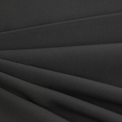 Костюмная ткань "Элис", 220 гр/м2, шир.150 см, цвет чёрный - купить в Черкесске. Цена 308 руб.