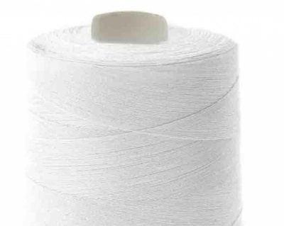 Швейные нитки (армированные) 28S/2, нам. 2 500 м, цвет белый - купить в Черкесске. Цена: 148.95 руб.
