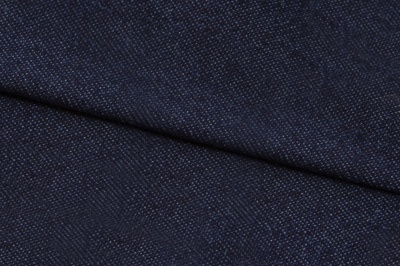 Ткань джинсовая №96, 160 гр/м2, шир.148см, цвет т.синий - купить в Черкесске. Цена 350.42 руб.