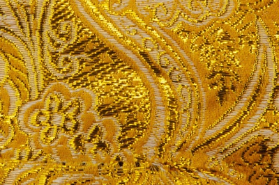 Ткань костюмная жаккард №12, 140 гр/м2, шир.150см, цвет жёлтый - купить в Черкесске. Цена 383.29 руб.