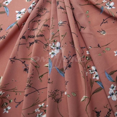 Плательная ткань "Фламенко" 2.1, 80 гр/м2, шир.150 см, принт растительный - купить в Черкесске. Цена 311.05 руб.