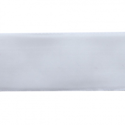 Лента бархатная нейлон, шир.25 мм, (упак. 45,7м), цв.01-белый - купить в Черкесске. Цена: 981.09 руб.