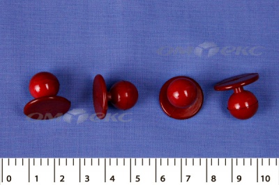 Пуговица поварская "Пукля", 10 мм, цвет красный - купить в Черкесске. Цена: 2.28 руб.