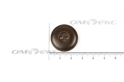 Пуговица деревянная круглая №54 (25мм) - купить в Черкесске. Цена: 4.12 руб.
