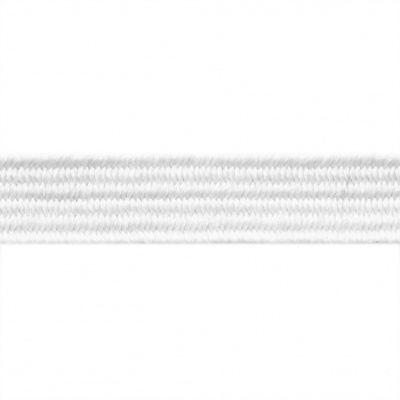 Резиновые нити с текстильным покрытием, шир. 6 мм (182 м/уп), цв.-белый - купить в Черкесске. Цена: 705.59 руб.