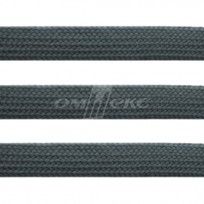 Шнур плетеный (плоский) d-12 мм, (уп.90+/-1м), 100% полиэстер, цв.272 - серый - купить в Черкесске. Цена: 8.62 руб.