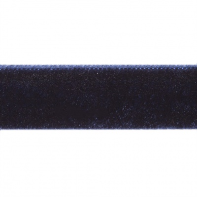 Лента бархатная нейлон, шир.12 мм, (упак. 45,7м), цв.180-т.синий - купить в Черкесске. Цена: 415.80 руб.