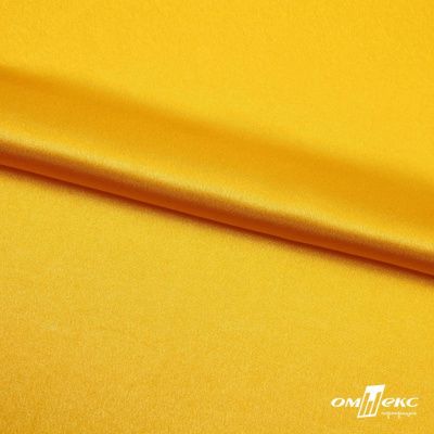 Поли креп-сатин 13-0859, 125 (+/-5) гр/м2, шир.150см, цвет жёлтый - купить в Черкесске. Цена 155.57 руб.