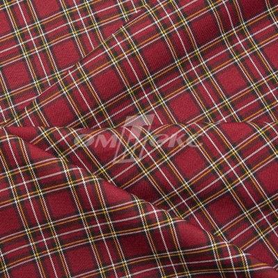 Ткань костюмная клетка 24379 2012, 230 гр/м2, шир.150см, цвет бордовый/бел/жел - купить в Черкесске. Цена 539.74 руб.
