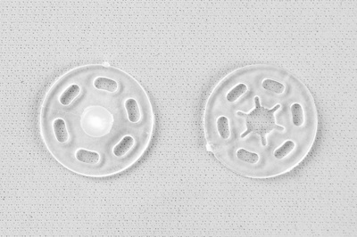 Кнопки пришивные пластиковые 15 мм, блистер 24шт, цв.-прозрачные - купить в Черкесске. Цена: 68.79 руб.