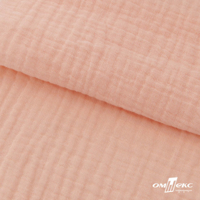 Ткань Муслин, 100% хлопок, 125 гр/м2, шир. 140 см #201 цв.(18)-розовый персик - купить в Черкесске. Цена 464.97 руб.