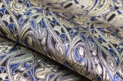 Ткань костюмная жаккард, 135 гр/м2, шир.150см, цвет синий№18 - купить в Черкесске. Цена 441.95 руб.