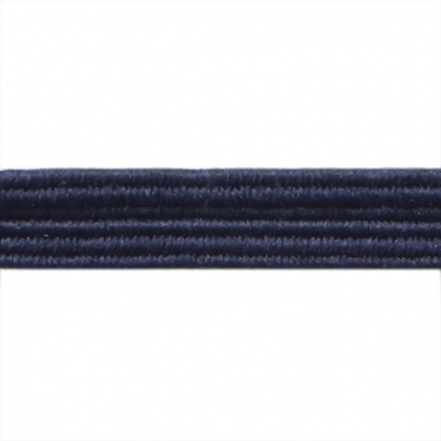 Резиновые нити с текстильным покрытием, шир. 6 мм ( упак.30 м/уп), цв.- 117-т.синий - купить в Черкесске. Цена: 152.05 руб.
