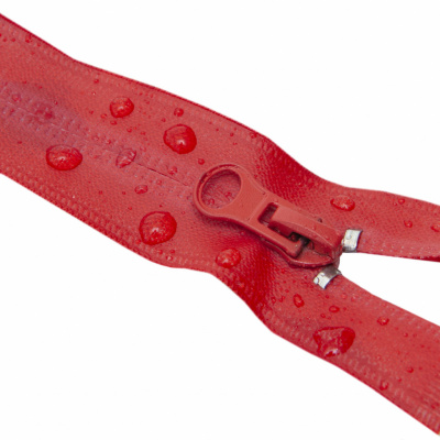 Молния водонепроницаемая PVC Т-7, 60 см, разъемная, цвет (820) красный - купить в Черкесске. Цена: 49.39 руб.