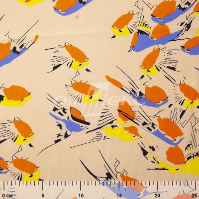 Плательная ткань "Софи" 14.1, 75 гр/м2, шир.150 см, принт птицы - купить в Черкесске. Цена 241.49 руб.