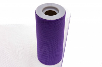 Фатин в шпульках 16-85, 10 гр/м2, шир. 15 см (в нам. 25+/-1 м), цвет фиолетовый - купить в Черкесске. Цена: 100.69 руб.