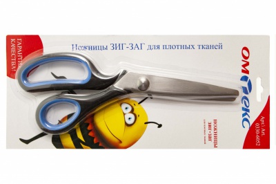 Ножницы арт.0330-6052 "ЗИГ-ЗАГ" 5 мм, для плотных тканей , 9"/ 229 мм - купить в Черкесске. Цена: 740.56 руб.