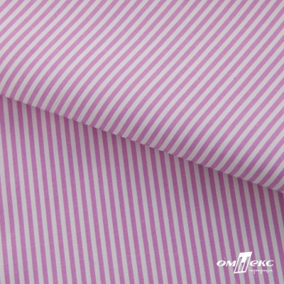 Ткань сорочечная Полоска Кенди, 115 г/м2, 58% пэ,42% хл, шир.150 см, цв.1-розовый, (арт.110) - купить в Черкесске. Цена 306.69 руб.