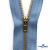 Молнии джинсовые металл т-4, 18 см латунь (YG), цв.-деним (231) - купить в Черкесске. Цена: 21.57 руб.