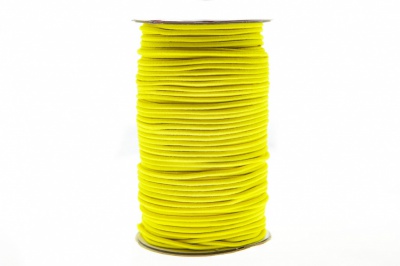 0370-1301-Шнур эластичный 3 мм, (уп.100+/-1м), цв.110 - желтый - купить в Черкесске. Цена: 459.62 руб.
