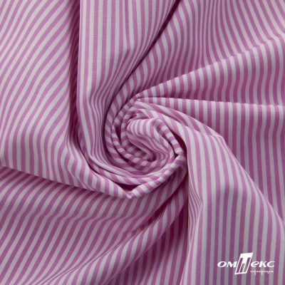 Ткань сорочечная Полоска Кенди, 115 г/м2, 58% пэ,42% хл, шир.150 см, цв.1-розовый, (арт.110) - купить в Черкесске. Цена 306.69 руб.