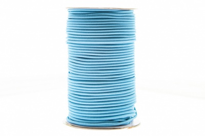 0370-1301-Шнур эластичный 3 мм, (уп.100+/-1м), цв.168 - голубой - купить в Черкесске. Цена: 459.62 руб.