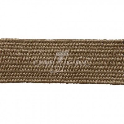 Тесьма отделочная полипропиленовая плетеная эластичная #2, шир. 40мм, цв.- соломенный - купить в Черкесске. Цена: 51.51 руб.