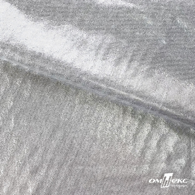 Трикотажное полотно голограмма, шир.140 см, #602 -белый/серебро - купить в Черкесске. Цена 385.88 руб.