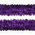 Тесьма с пайетками 12, шир. 30 мм/уп. 25+/-1 м, цвет фиолет - купить в Черкесске. Цена: 1 098.48 руб.