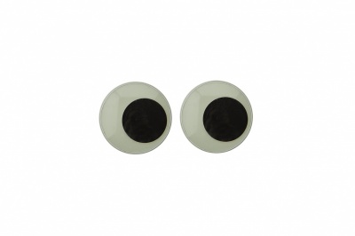 Глазки для игрушек, круглые, с бегающими зрачками, 8 мм/упак.50+/-2 шт, цв. -черно-белые - купить в Черкесске. Цена: 15.88 руб.