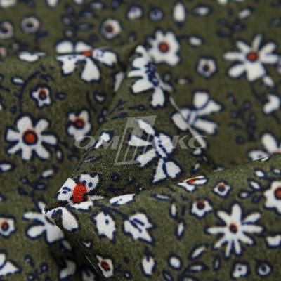 Плательная ткань "Фламенко" 11.2, 80 гр/м2, шир.150 см, принт растительный - купить в Черкесске. Цена 259.21 руб.