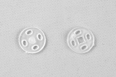 Кнопки пришивные пластиковые 10 мм, блистер 24шт, цв.-прозрачные - купить в Черкесске. Цена: 48.41 руб.