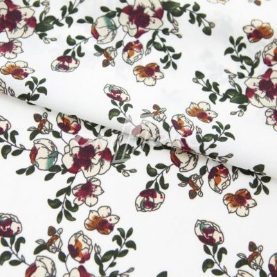 Плательная ткань "Фламенко" 23.1, 80 гр/м2, шир.150 см, принт растительный - купить в Черкесске. Цена 264.56 руб.