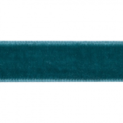Лента бархатная нейлон, шир.12 мм, (упак. 45,7м), цв.65-изумруд - купить в Черкесске. Цена: 392 руб.