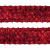 Тесьма с пайетками 3, шир. 35 мм/уп. 25+/-1 м, цвет красный - купить в Черкесске. Цена: 1 308.30 руб.